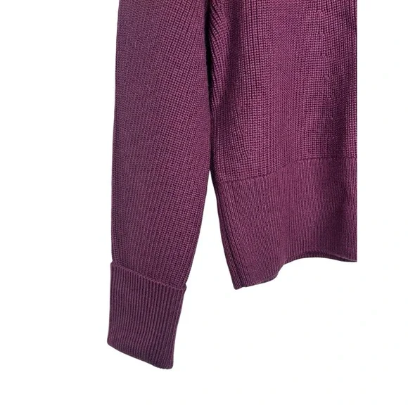 NEW Banana Republic 100% Merino Wool Crew Neck Petite SMALL PS Burgundy Womens - Picture 4 of 8